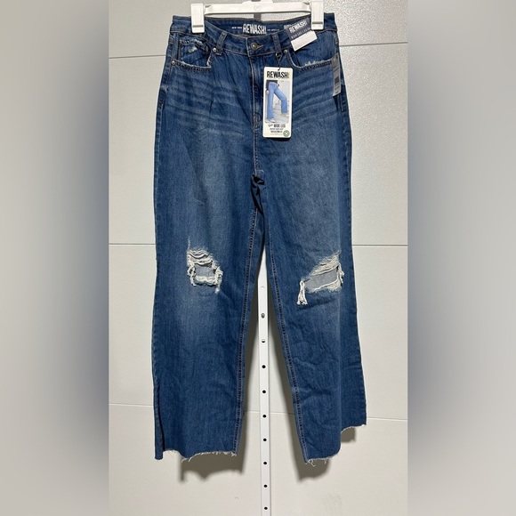 Rewash Wide Leg Super High Rise Vintage Reunion Jeans NWT - Picture 1 of 4